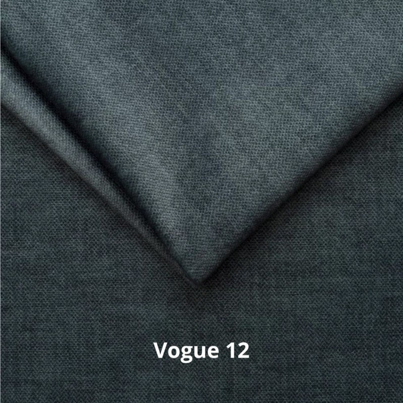 Letto matrimoniale Wilma imbottito con contenitore in tessuto Vogue 12 blu pacific