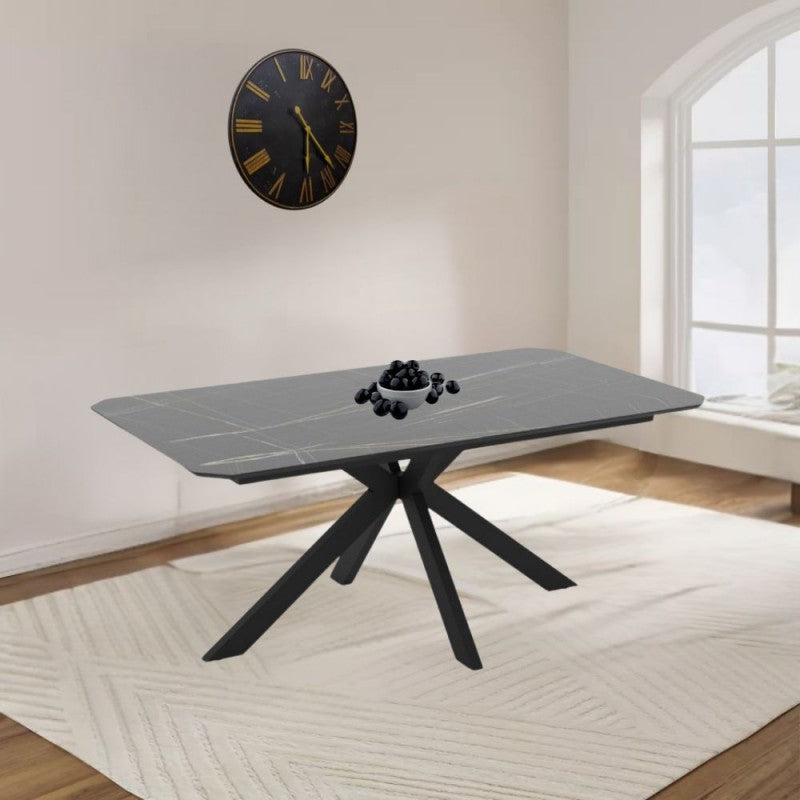 Tavolo Opera allungabile con piano effetto marmo