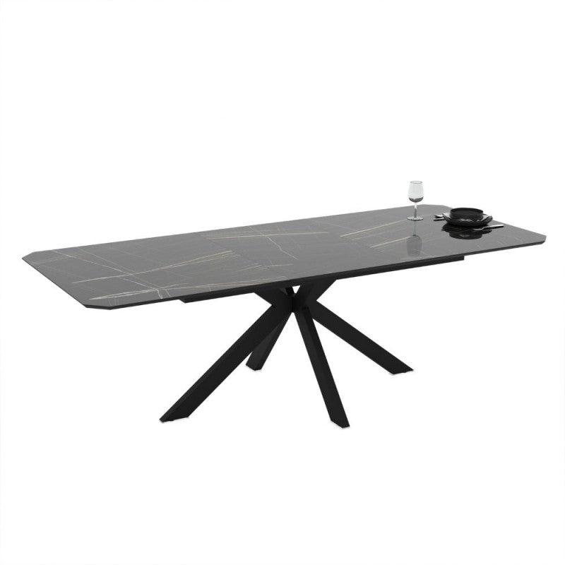 Tavolo Opera allungabile con piano effetto marmo