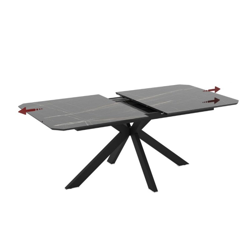 Tavolo Opera allungabile con piano effetto marmo